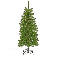 Welcome the holiday season with this slender artificial Balsam Fir Christmas tree, designed to make your home feel extra festive. Its very lush foliage creates a realistic look, while the pre-lit design saves you time and effort. The flame-retardant, UV-resistant, and mildew-resistant construction ensures a safe and worry-free display. Plus, the included stand makes setup a breeze. So gather around with loved ones and create cherished memories under the warm glow of this delightful tree. The Hol Balsam Fir Christmas Tree, Christmas Tree Store, Christmas Tree Clear Lights, Pencil Tree, Slim Christmas Tree, Pencil Trees, Fir Christmas Tree, Tinsel Tree, Balsam Fir