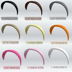 the different colors of curved hair are shown in this image, and it is also available for