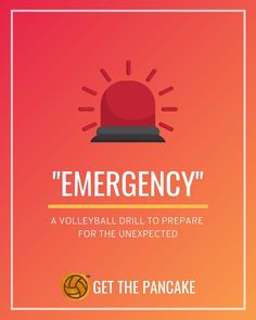 an emergency poster with the words, get the pancake on it's back