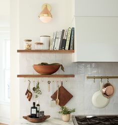 the kitchen is clean and ready to be used as a place for cooking or baking