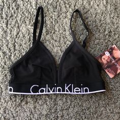 Beautiful Brand New. Matching Underwear Available. Size Small. Black Summer Bra For Loungewear, Calvin Klein Black Stretch Bra, Fitted Calvin Klein Bra For Summer, Calvin Klein Fitted Bra For Summer, Fitted Calvin Klein Summer Bra, Triangle Bralette, Calvin Klein Black, Christmas Wishlist, Womens Calvin Klein