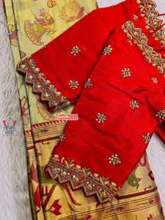 Maggam Blouses Latest, Red Pattu Saree Blouse Designs, Magam Work Blouses Latest Bridal Simple, Latest Work Blouses For Pattu Sarees, Maggam Works Latest Designs, Red Maggam Work Blouse Designs, Red Colour Blouse Designs, Magam Work Blouses Latest Simple