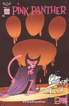 pink panther magazine cover with cartoon character