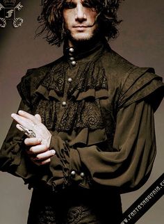 Victorian Era Mens Fashion Aesthetic, Victorian Shirt Mens, Victorian Vampire Outfit Male, Victorian Goth Male, 17th Century Fashion Mens, Victorian Goth Men, Male Masquerade Outfit, Masquerade Outfit Men, Victorian Fashion Male