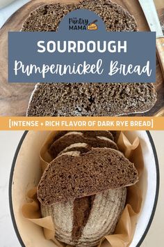 sourdough pumpkin spice bread in a bowl with text overlay