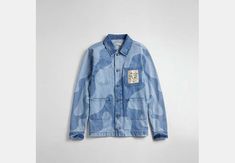 Denim Jacket In Wavy Wash | COACH Coach Casual Spring Outerwear, Casual Coach Winter Outerwear, Fitted Coach Outerwear With Pockets, Spring Coach Outerwear With Pockets, Coach Spring Outerwear With Pockets, Coach Fitted Long Sleeve Outerwear, Coach Long Sleeve Fitted Outerwear, Fitted Long Sleeve Coach Outerwear, Casual Coach Outerwear