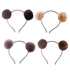 PRICES MAY VARY. animal bear soft bear ears B set 4pcs as photo,color: black gray light brown darkbrown bear ears the headband diameter about 5inch/13cm ,head circumference 17.5inch/45cm-23.5inch/60cm bear soft furry headband made of metal hoop band and fluffy fabric pom pom balls fluffy headband for family party game ,also can be for birthday party halloween christmas festival cosplay costume, Headband bear Ears Cute Fashion Hoop Hairband Halloween Christmas Party Birthday Headwear Cosplay Cost Pom Pom Halloween, Winnie The Pooh Ears, Christmas Headwear, Pom Pom Headband, Best Gifts For Boys, Costume For Girls, Soft Ball, Bear Costume, Ball Hairstyles