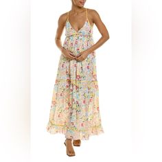 Ro's Garden Florida Maxi Dress * Cotton * Pullover Styling; Tie At Back * Adjustable Straps * Machine Wash * Imported Dimensions * 55"L Garden Florida, Maxi Dress Cotton, Dress Cotton, Cotton Pullover, Cute Summer Outfits, Anthropologie Dress, Anthropologie Dresses, Pink Yellow, Pullover Styling