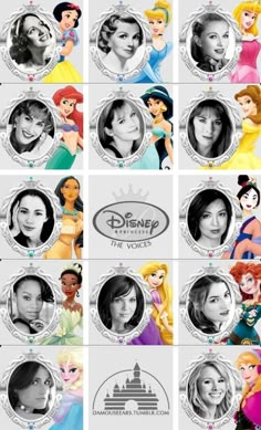 disney princesses are featured in this poster