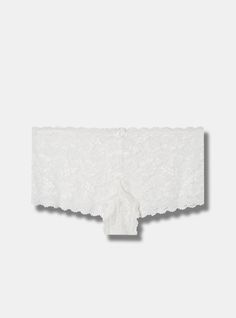 Matching Style(s): Search 10388331 FIT Mid rise. . Medium coverage. MATERIALS + CARE Lace knit fabric. 95% cotton, 5% spandex. Machine wash cold. Dry low. Imported. DETAILS Lace detail. . The best plus size women's lace mid-rise cheeky panty panties in cloud dancer made of lace. Find everything you've dreamed of in our selection of sexy, sultry bridal lingerie to feel beautiful from your wedding day through your entire honeymoon. White Elastane Bottoms With Short Legs, White Elastane Short Leg Bottoms, Confidence Boosters, Hubby Love, Cloud Dancer, Cute Fit, Feel Beautiful, Bridal Lingerie, Matches Fashion