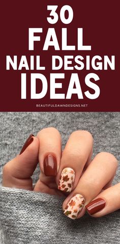 November Nail Designs, Fall Nail Design, Simple Fall Nails, Fingernail Designs, Fall Manicure, Fall Nail Trends