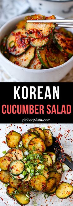 korean cucumber salad is an easy and delicious side dish