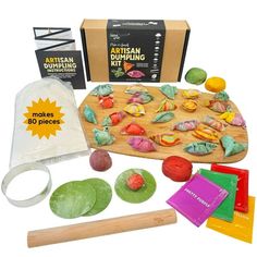 the artisan dumpling kit includes assorted doughnuts and other crafting supplies