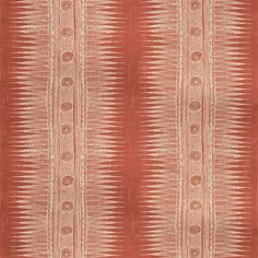 an orange and white striped pattern on fabric