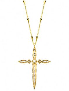 Nayla Jewelry Cross Pendant CZ Diamonds Necklace Nayla Jewelry Elegant Pendant Cross Necklace With Clavicle Chain, Elegant Cross Pendant Necklace With Clavicle Chain, Diamond Pendant Necklace Hallmarked, Diamond White Cross Pendant Necklace For Formal Events, Elegant Pendant Cross Necklace With Adjustable Chain, Formal Cross Necklace In Cubic Zirconia, Formal Cross Necklace With Cubic Zirconia, Formal Cubic Zirconia Cross Necklace, Elegant Jewelry With Adjustable Cross Chain