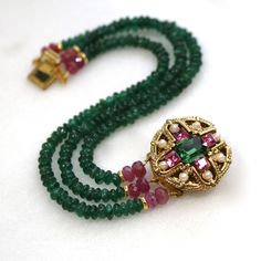 This is such a unique and elegant bracelet - a wonderful way to wear fine gemstones. I offer this design in a number of different stone variations and combinations all featuring glorious vintage box clasps...Here, a four strand of green Canadian jade measures 7.5 inches long and secures with a stunning silver and green and pink tourmaline hued crystal box clasp. Bohemian Green Jade Bracelets, Adjustable Multicolor Jade Bracelets, Bohemian Green Jade Bracelet, Hand-strung Green Jade Beaded Bracelets, Hand-strung Green Jade Bracelets, Multi Gemstone Bracelet, Crystal Box, Carnelian Bracelet, Multi Strand Bracelet