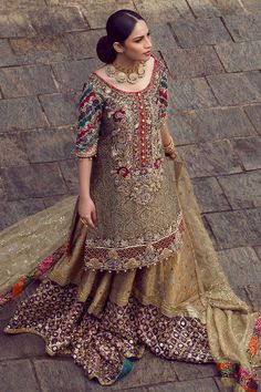 Buy Pakistani Bridal Dresses-Embroidred Bridal Lehnga in Green Color-Pakistani Bridal Wear With Dabka, Nagh, Zari, Embroidery, Patch Work In USA, UK, Canada, Australia Visit Now : www.NameerabyFarooq.com or Call / Whatsapp : +1 732-910-5427 Nameera By Farooq, Pakistani Bridal Dresses Online, Pakistani Bridal Dress, Bridal Lehenga Collection, High Fashion Women, Pakistani Bridal Dresses, Pakistani Bridal Wear, Stylish Party Dresses