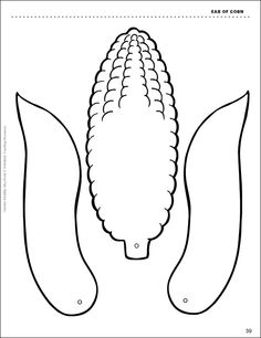 a corn on the cob cut out from paper