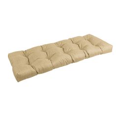 an outdoor bench cushion in beige