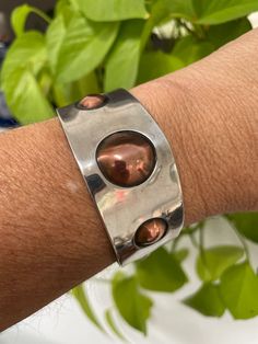 Sterling Silver & Copper Bracelet Cuff Handmade - Etsy Adjustable Silver Copper Bangle, Silver Cuff Bracelets Made Of Copper, Adjustable Silver Copper Cuff Bracelet, Silver-colored Copper Cuff Bracelets, Silver Copper Cuff Jewelry, Copper Cuff Bracelet, Copper Cuff, Vintage Bracelet, Bracelet Cuff