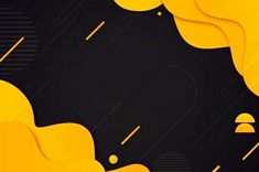 an abstract background with yellow and black shapes