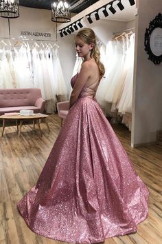 Prom Dress With Pockets, Wedding Dresses Near Me, Sweep Train Prom Dress, Sparkle Prom Dress, Prom Dresses With Pockets, Spaghetti Strap Prom Dress, Prom Dresses Two Piece, Gowns Prom, Long Evening Gowns