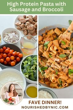 This Pasta with Sausage and Broccoli is tasty, balanced and ready in 30 minutes. The best easy weeknight dinner that's packed with protein. Red Pepper Pasta Sauce, Sausage And Broccoli, Red Pepper Pasta, Pasta With Sausage, Protein Pasta, Pepper Pasta, Healthy Weeknight Dinners, Italian Spices