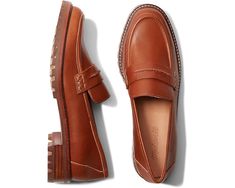 Women's Madewell The Corinne Lugsole Loafer Brown Loafers Outfit Women, Lugsole Loafer, Madewell Loafers, Loafers Outfit, Timeless Shoes, Smart Casual Wear, Brown Loafers, Madewell Shoes, Office Shoes