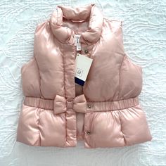 Brand New Pink Puffer Vest From Gap Kids. Size 12-18m. Cute Gap Outerwear For Fall, Cute Winter Outerwear For Playwear, Cute Winter Playwear Outerwear, Pink Playwear Outerwear For Winter, Pink Puffer Vest, Gap Jacket, Gap Jackets, Gap Kids, Puffer Vest