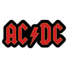 the ac dc logo on a white background