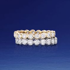 Ross-Simons - 1.00ct t. w. Bezel-Set Diamond Eternity Band Ring in 14kt Yellow Gold. Size 8. The classic beauty of 1.00 ct. t. w. diamonds is brought to an elegant new level in this statement-making bezel-set eternity band. Each diamond round is hugged by polished 14kt yellow gold for a look with a lighthearted spirit and so much charm. Diamond eternity band. Diamond birthstones are the perfect gift for April birthdays. Classic Round Brilliant Cut Eternity Band, Yellow Gold Eternity Band With Channel Set, Round Cubic Zirconia Everyday Luxury Ring, Luxury Channel Set Round Eternity Band, Classic Round Cubic Zirconia Eternity Band, Channel Set Round Eternity Band Fine Jewelry, Classic Bezel Set Eternity Band As Gift, Classic Eternity Band With Bezel Setting As Gift, Yellow Gold Channel Set Eternity Band