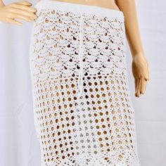 Hand Made Knitted See Through Dress By Millau. Size Small And Medium Available. White Crochet Dress For Vacation, White Crochet Knit Summer Dress, White Summer Crochet Dress, White Crochet Summer Dress, Handmade Dresses, Boutique Dresses, White Cotton, Checks, Colorful Dresses