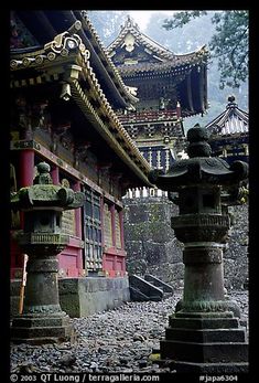 Urns, pavilion, and main hall in Tosho-gu Shrine. Nikko, Japan Nikko Japan, Nikko, Japanese Garden, Japanese Culture, Japan Travel, Beautiful World, Laos