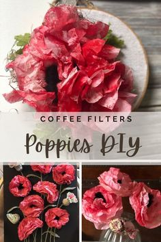 coffee filters are used to make poppies