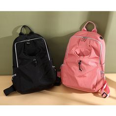 Girls Travel School Bag Lady Leisure Trendy Women Washed Nylon Laptop Book Bag Fashion Female Cool Student College Backpack New [23y 6m 27d] Black School Bags, Women Backpack Travel, Purple Logo, Pad Bag, College Backpack, Party Purse, Handbags Casual, Fashion Female, Women Bags Fashion