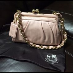 Immaculate Condition!!! Bought And Kept Inside Dust Bag In My Closet Since Day One. Never Worn. This Beauty Will Go With Any Outfits!! It Is So Elegant And Adorable!!! Gorgeous!!!! Rare Find!!! Great Deal!!! Coach Evening Clutch Crossbody, Coach Evening Clutch With Removable Pouch, Coach Crossbody Clutch For Evening, Coach Clutch With Removable Pouch For Evening, Elegant Pink Coach Clutch, Elegant Coach Shoulder Bag For Party, Luxury Coach Evening Clutch, Coach Crossbody Clutch For Formal Occasions, Evening Clutch With Detachable Strap By Coach