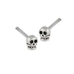 Skull Gothic Style Bones .925 Sterling Silver Oxidized Skeleton Stud Earrings Jewelry Female Unisex All our silver jewelry is crafted from .925 silver also commonly referred to as sterling silver. Sterling silver is the standard for beautiful high-quality silver jewelry and can not be replicated by lower priced silver plated jewelry. It is 92.5% pure silver, mixed with alloys to add strength and durability to stand the test of time. We promise superior service which includes fast shipping, great Long A, Skull Earrings, Silver Plated Jewelry, Gothic Style, Pure Silver, Gothic Fashion, Earrings Jewelry, Post Earrings, Statement Earrings