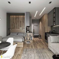 New Style Bedroom Design Ideas - Engineering Discoveries Small Apartment Plans, Apartemen Studio, Romantic Dance, Condo Interior Design, Studio Apartment Divider, Small Apartment Interior, Condo Interior, Condo Design