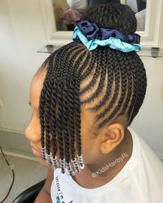 40 Easy Cornrows Protective Hairstyles For Black Girls Age 4-12 – Coils and Glory Easy Cornrows, Girls Cornrow Hairstyles, Cornrow Hairstyles For School, Cornrows For Girls, African Hair Braiding Styles