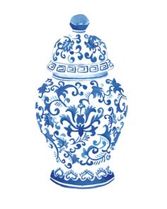 a black and white drawing of a vase with an ornate design on the top, sitting in front of a white background