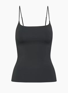 CONTOUR SQUARENECK CAMI HIP TANK Elastane Camisole With Built-in Bra, Camisole With Built-in Bra And Minimal Stretch, Camisole Tank Top With Built-in Bra For Layering, Elegant Seamless Tank Camisole, Seamless Cami For Layering, Seamless Camisole For Layering With Tank Straps, Elegant Second-skin Seamless Tank Top, Second-skin Camisole For Layering, Summer Bra-friendly Second-skin Tank Top