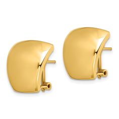 14k Yellow Gold Polished Finish Fancy Omega Back Earrings , Average Weight 3.92 gm Modern Yellow Gold Clip-on Earrings For Anniversary, 14k Gold Elegant Clip-on Huggie Earrings, Elegant 14k Gold Huggie Earrings For Formal Wear, Elegant 14k Gold Huggie Earrings For Formal Occasions, Elegant Formal 14k Gold Huggie Earrings, Tarnish Resistant Yellow Gold Diamond Earrings For Formal Events, Elegant Formal Huggie Earrings With Lever Back, Formal Yellow Gold Hoop Earrings With Lever Back, 14k Gold Necklace