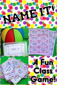 four fun class games for kids to play with their name it and the number one