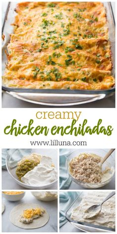 chicken enchiladas are an easy and delicious dinner recipe that is ready in under 30 minutes