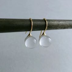 Japanese glass artist Handcrafted round glass drop earrings made with 23K gold vermeil. Downtown Tokyo, Cool Earrings, Glass Drop Earrings, Word Meaning, Silver Glass, Fun Gifts, Jewelry Brand, Contemporary Jewellery, Silver Drop Earrings