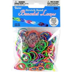 a package of bracelets with different colors and sizes