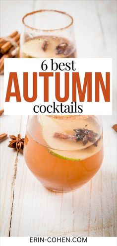 A collection of fall cocktails featuring vibrant autumnal colors, garnished with cinnamon sticks and orange slices, perfect for cozy gatherings. Autumn Cocktails, Drinks To Make At Home, Fall Cocktail Recipes, Drinks To Make, Fall Cocktail