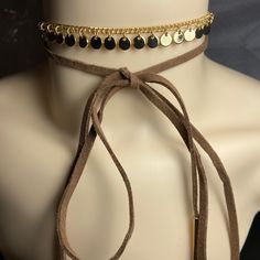 Choker Necklace Perfect For A Date Night Out, Special Occasion Or Cosplay Event. Elegant Brown Choker For Festival, Brown Choker Necklace For Party, Unique Brown Choker As A Gift, Brown Adjustable Choker For Gift, Brown Adjustable Length Choker, Unique Adjustable Brown Choker, Colored Pearl Necklace, Watermelon Heart, Chain Link Necklace Silver