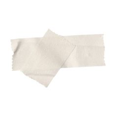 two pieces of white cloth on a white background