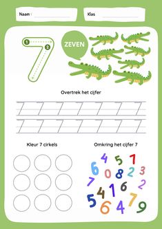 the printable worksheet with numbers and crocodiles